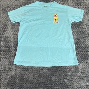 Girl’s Light Blue Graphic Tee with Yellow Dog